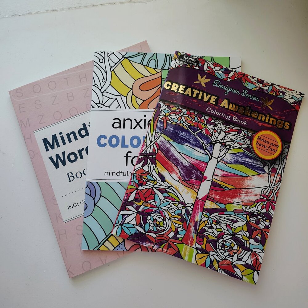 Set of 3 books to help stimulate, sharpen, engage, and calm the mind.